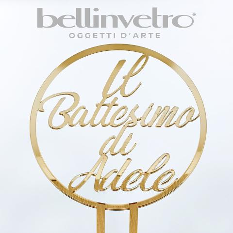 TOPPER CAKE  IL BATTESIMO DI  ADELE  VR 162 BELLINVETRO