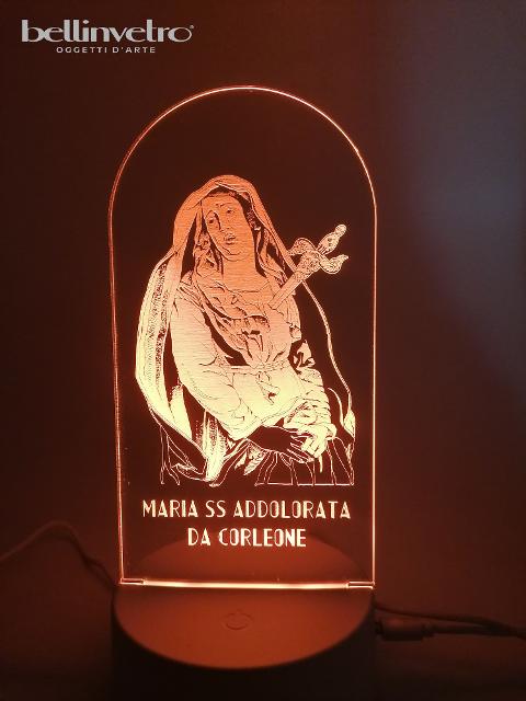Lampada LED in plexiglass | NIGHT LIGHT| Maria Addolorata BELLINVETRO VR 210