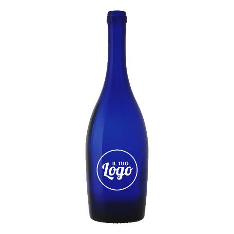 Bottiglia  d'acqua personalizzata con logo monocolore COLLIO BLU 0.75 L