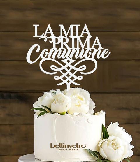 Topper cake la mia prima comunione  in legno BELLINVETRO VR 267