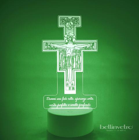 Lampada LED in plexiglass | NIGHT LIGHT | croce di San Damiano BELLINVETRO VR 238