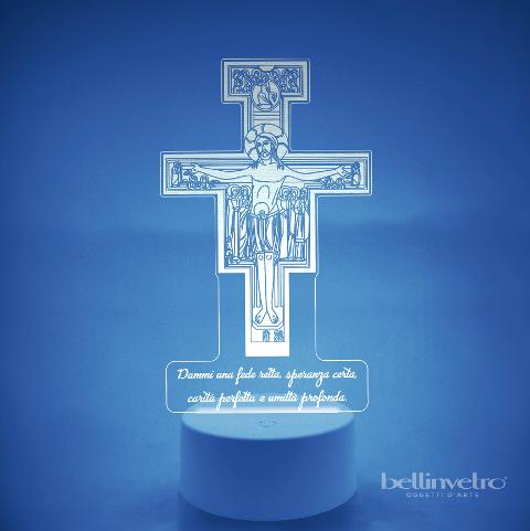 Lampada LED in plexiglass | NIGHT LIGHT | croce di San Damiano BELLINVETRO VR 238