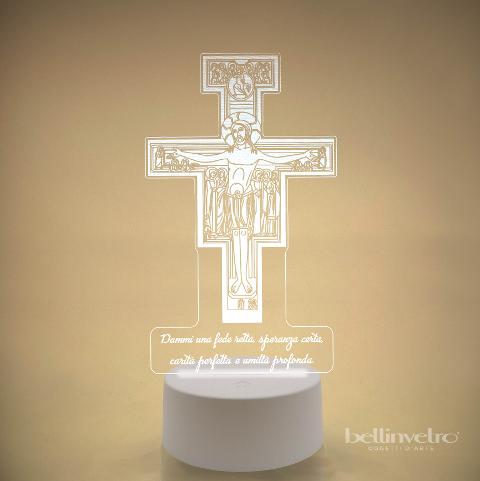 Lampada LED in plexiglass | NIGHT LIGHT | croce di San Damiano BELLINVETRO VR 238