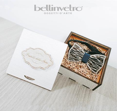 Papillon in legno trama increspatura traforato BELLINVETRO VR 93