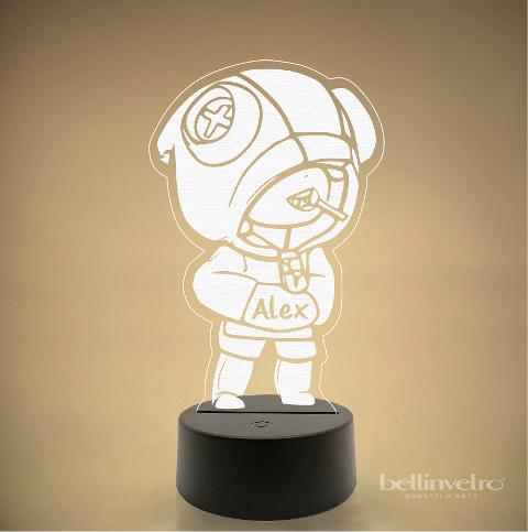 Lampada LED in plexiglass | NIGHT LIGHT | leon di brawl stars BELLINVETRO VR 168