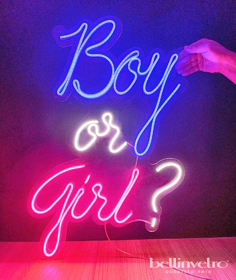 Scritta neon - boy or girl? BELLINVETRO VR 321