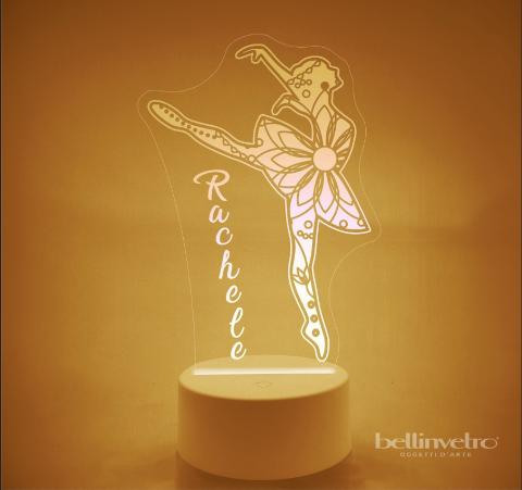 Lampada led ballerina con fiori BELLINVETRO VR 375