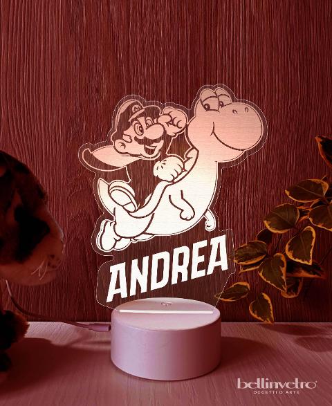 Lampada LED in plexiglass | NIGHT LIGHT | super mario BELLINVETRO VR 402
