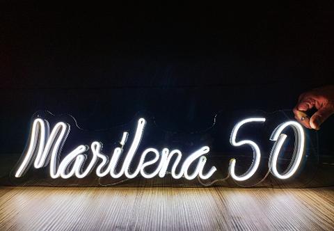 Nome neon personalizzabile monocolore o RGB - Marilena 50 BELLINVETRO VR 318