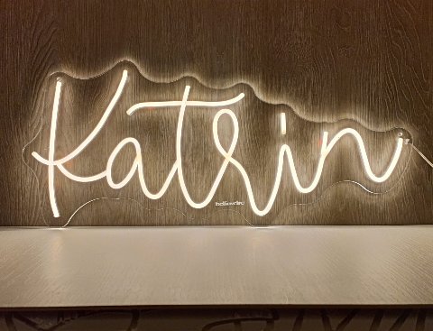 Nome neon led personalizzabile monocolore - Katrin BELLINVETRO VR 318