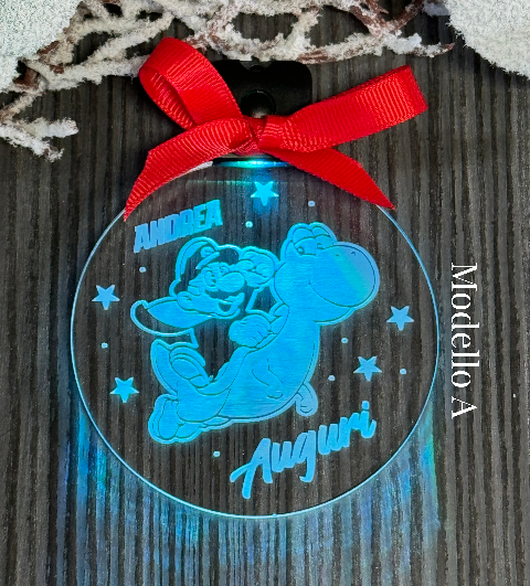 Palline di Natale in Plexiglass 5mm illuminate a LED RGB BELLINVETRO VR 1127