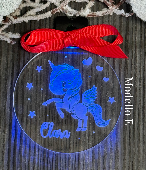 Palline di Natale in Plexiglass 5mm illuminate a LED RGB BELLINVETRO VR 1127