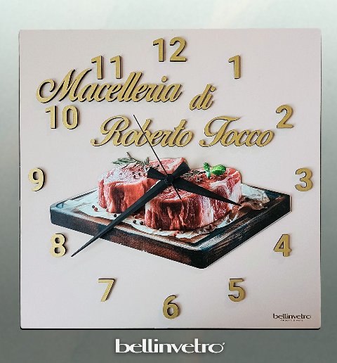 Orologio da parete in legno personalizzabile BELLINVETRO VR 331