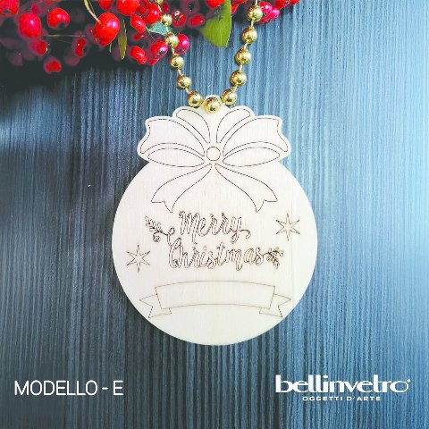 Palline natalizie in legno colorabili BELLINVETRO VR 81