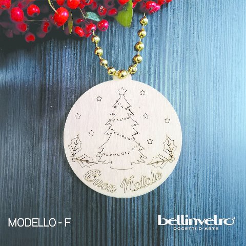 Palline natalizie in legno colorabili BELLINVETRO VR 81