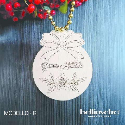 Palline natalizie in legno colorabili BELLINVETRO VR 81