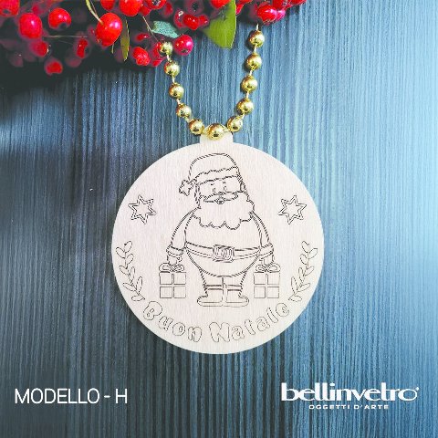 Palline natalizie in legno colorabili BELLINVETRO VR 81