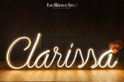 NOMI a neon led personalizzabili monocolore o RGB BELLINVETRO VR 318