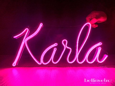 NOMI a neon led personalizzabili monocolore o RGB BELLINVETRO VR 318