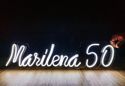 NOMI a neon led personalizzabili monocolore o RGB BELLINVETRO VR 318