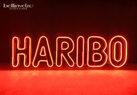 Insegna a neon HARIBO - loghi aziendali BELLINVETRO VR 371