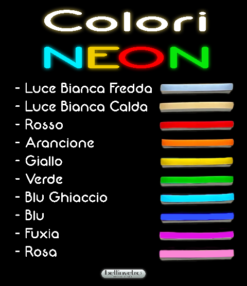 Insegna a neon led - loghi aziendali BELLINVETRO MOTO