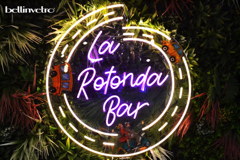 Insegna a neon led per locale BELLINVETRO LOGO AZIENDALE