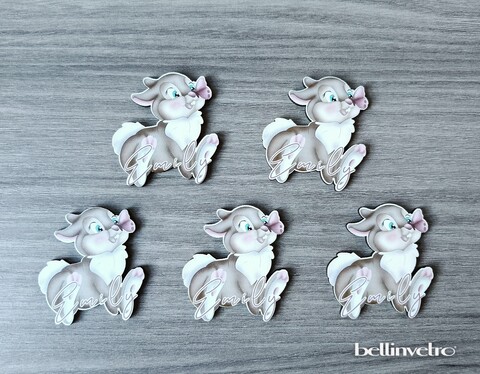 Calamita/portachiave/oggetto in legno per bomboniera con Tamburella BELLINVETRO VR-UV 1182