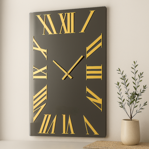 Orologio da parete in vetro laccato con numeri a rilievo BELLINVETRO VR 848