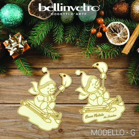 Pupazzo di con sciarpa in legno  da colorare BELLINVETRO VR 329