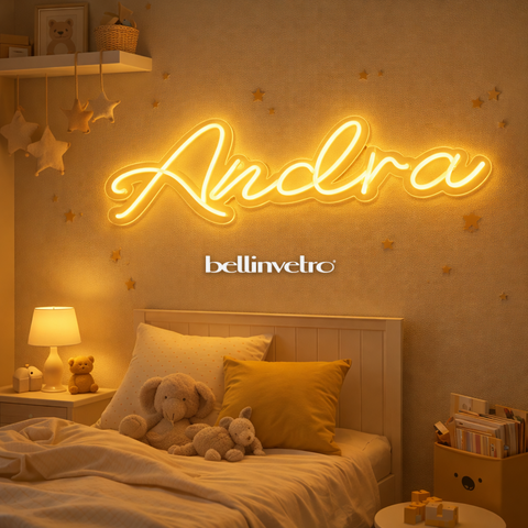 NOMI 🤩PROMO🤩 a neon led personalizzabili monocolore INCASSATI BELLINVETRO VR 318