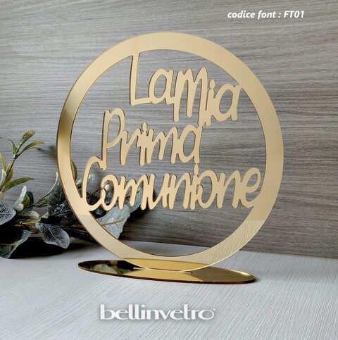 Cerchio in plexiglass specchiato "La Mia Prima Comunione" BELLINVETRO VR 1186