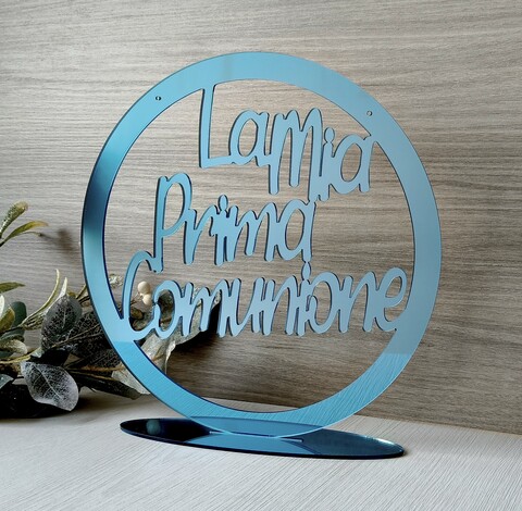 Cerchio in plexiglass specchiato "La Mia Prima Comunione" BELLINVETRO VR 1186