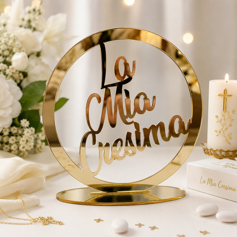 Cerchio in plexiglass specchiato "La Mia Cresima" BELLINVETRO VR 1192