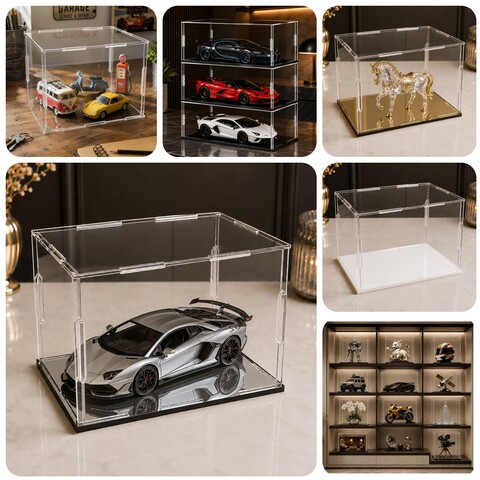 Cubi | teche espositive in plexiglass trasparente - MISURE ASSORTITE - BELLINVETRO AD INCASTRO