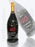 Bottiglia incisa e dipinta a mano compleanno ASTORIA IT'S LOUNGE TIME BOT 191