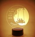 Lampada LED in plexiglass | NIGHT LIGHT | altalena innamorati BELLINVETRO VR 46