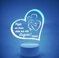 Lampada LED in plexiglass | NIGHT LIGHT | papa' con bimba neonata | festa del papa' BELLINVETRO VR 117