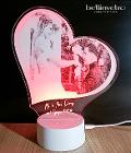 Lampada LED in plexiglass | NIGHT LIGHT | foto con ritratto BELLINVETRO VR 353