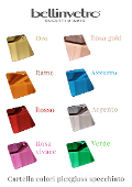 Scritta in plexiglass specchiato "La Mia Cresima" con decoro floreale BELLINVETRO VR-UV 839