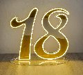 Numero neon - 18 monocolore specchiato da parete | d'appoggio BELLINVETRO VR 1310 LUXURY