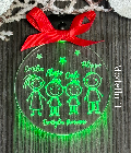 Palline di Natale in Plexiglass 5mm illuminate a LED RGB BELLINVETRO VR 1127