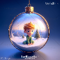Palline di Natale Piccolo Principe in legno BELLINVETRO VR-UV 1135