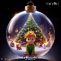 Palline di Natale Piccolo Principe in legno BELLINVETRO VR-UV 1135
