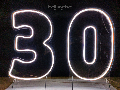 Numeri neon singoli doppia linea - monocolore o RGB da parete | d'appoggio BELLINVETRO VR 1361