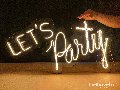 Scritta neon - LET'S Party monocolore o RGB da parete BELLINVETRO VR 320