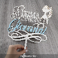 Cake topper in legno la prima comunione di | personalizzabile con nome | con calice e spiga BELLINVETRO VR 1246