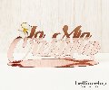 Scritta in plexiglass specchiato "La Mia Cresima" con decoro floreale BELLINVETRO VR-UV 839