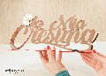 Scritta in plexiglass specchiato "La Mia Cresima" con decoro floreale BELLINVETRO VR-UV 839