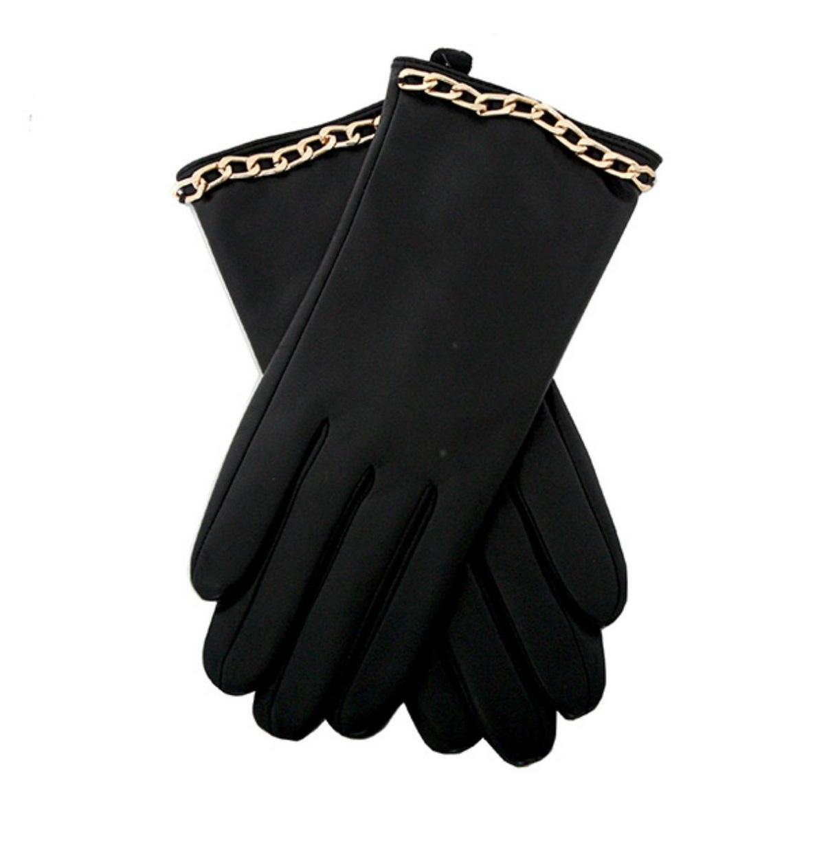 Guanti Donna pelle nera ROGP3ND03 ROCCOBAROCCO linea BIRYANI